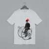Old school biker tshirt light grey