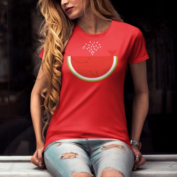 Alternative view of watermellon-whale